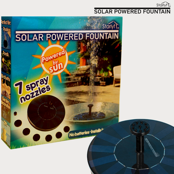 Fuente solar flotante para jardín y estanque