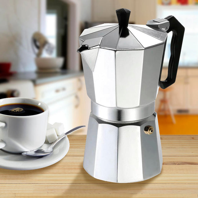 Cafetera Italiana Clásica 12 tazas mango ergonómico cocina de Inducción