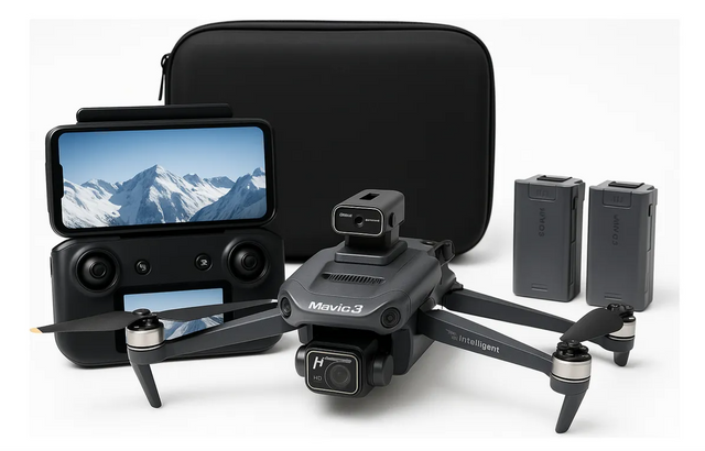 Dron D23 4K con 3 baterías y sensor