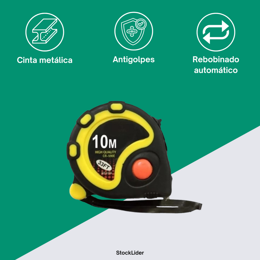 Cinta métrica 10m con imán | ViamoMas