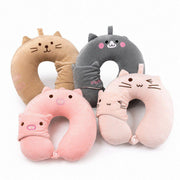 Almohada de viaje infantil con antifaz