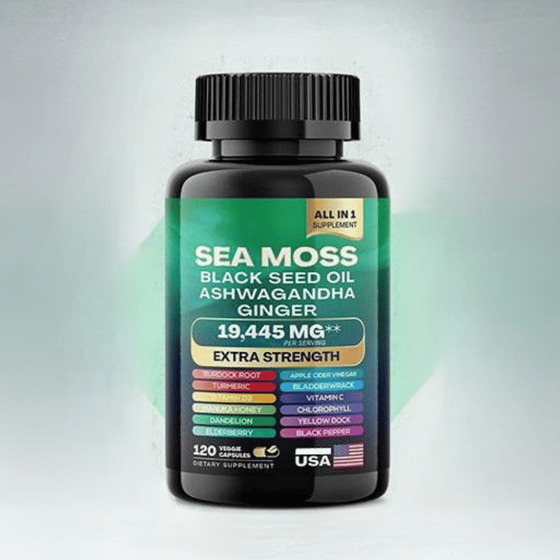 Sea Moss Black Seed Ashwagandha 60 cápsulas