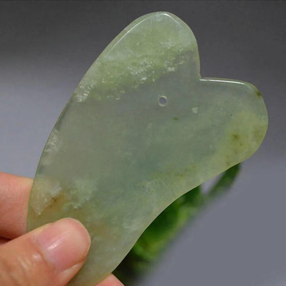 Masajeador facial jade y gua sha