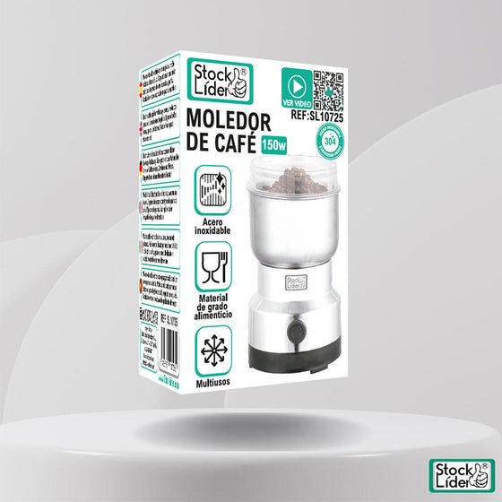 Moledor de café eléctrico de acero inoxidable