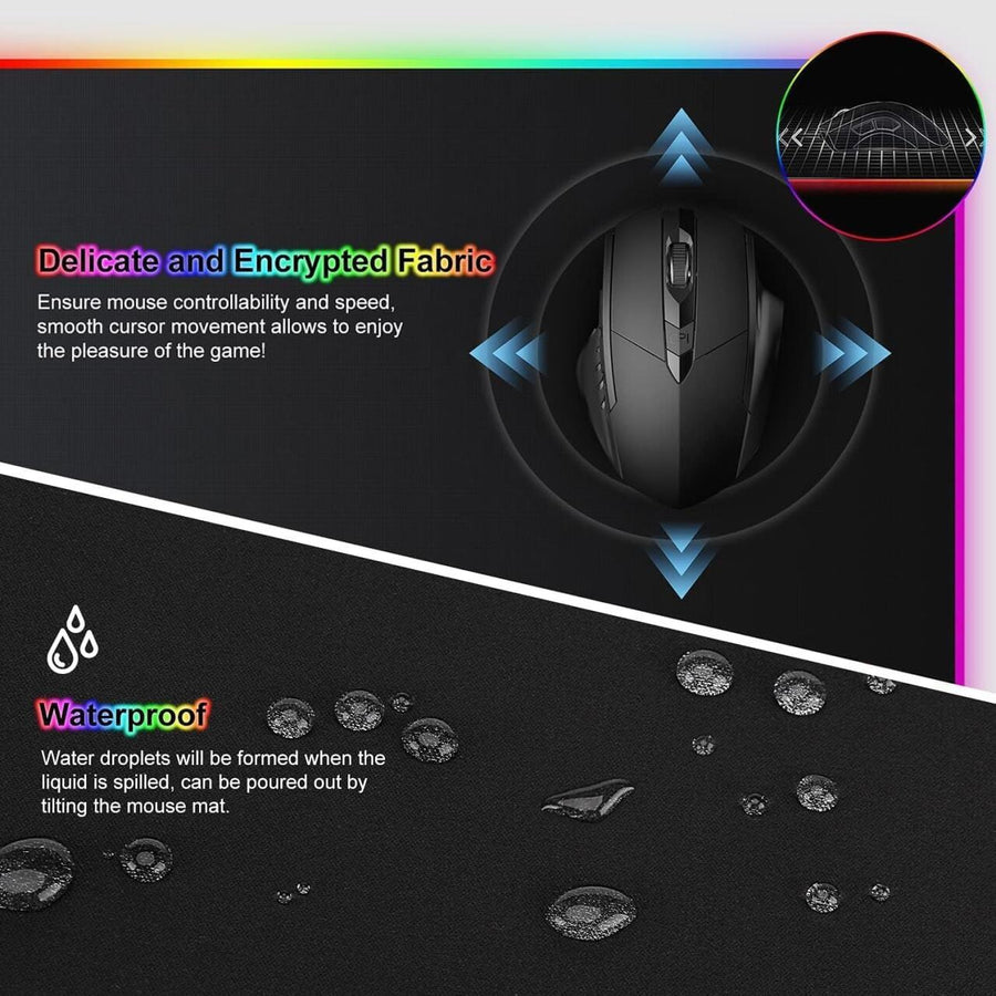 Alfombrilla Gaming RGB 80x30 antideslizante