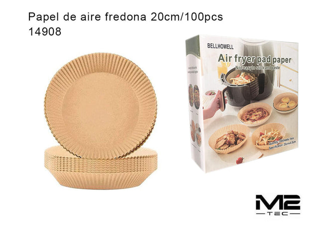 Papel para Freidora de Aire 20 cm | 100 uds
