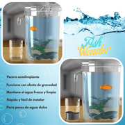Acuario con limpieza integrada y LED
