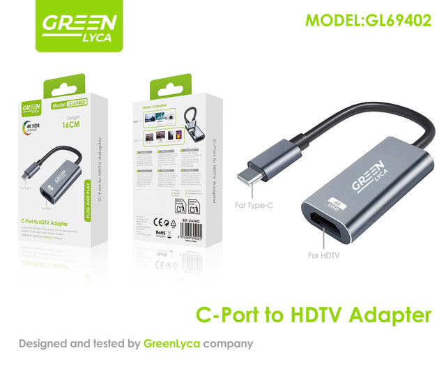 Adaptador USB-C a HDTV 4K Gren Lyca