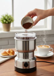 Moledor de café eléctrico de acero inoxidable