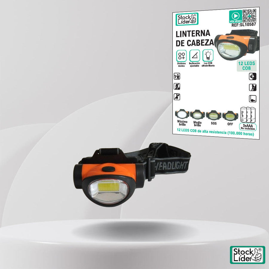 Linterna de cabeza LED COB manos libres