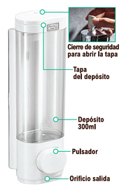 Dispensador de jabón pared 300 ml
