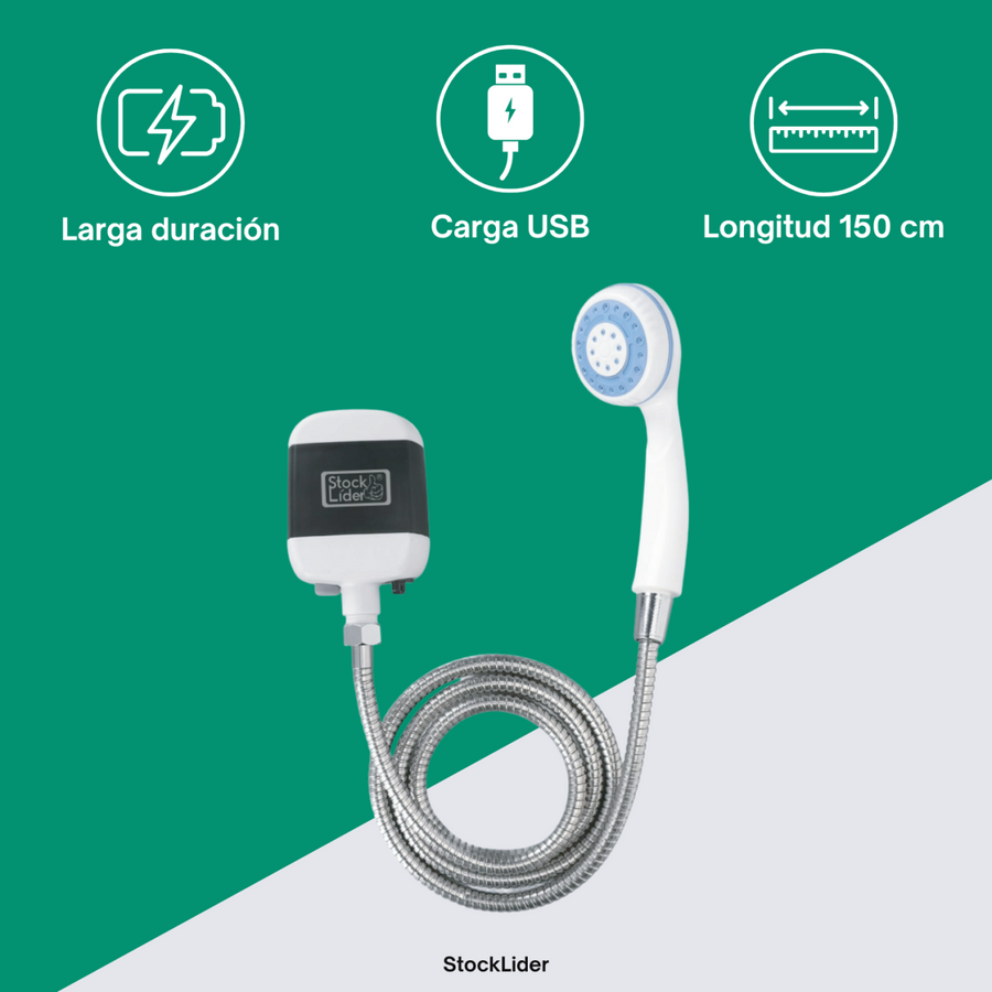 Ducha portátil recargable para casa y viaje