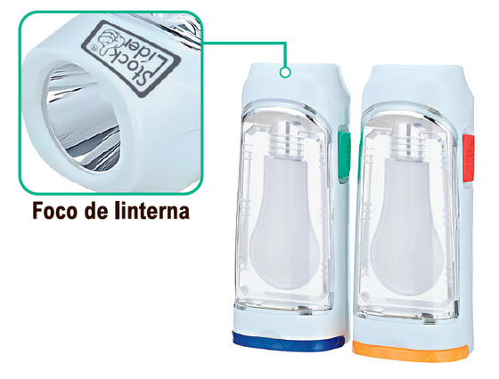 Linterna led doble 5w 300lm | Compacta y útil
